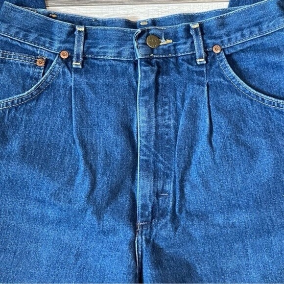 Vintage Lee High Rise Pleated Jeans, Union Made - Picture 4 of 11